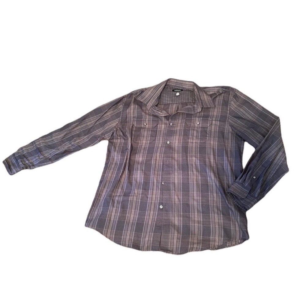 Van Heusen blue striped button up